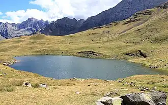Vue depuis le chemin du col.