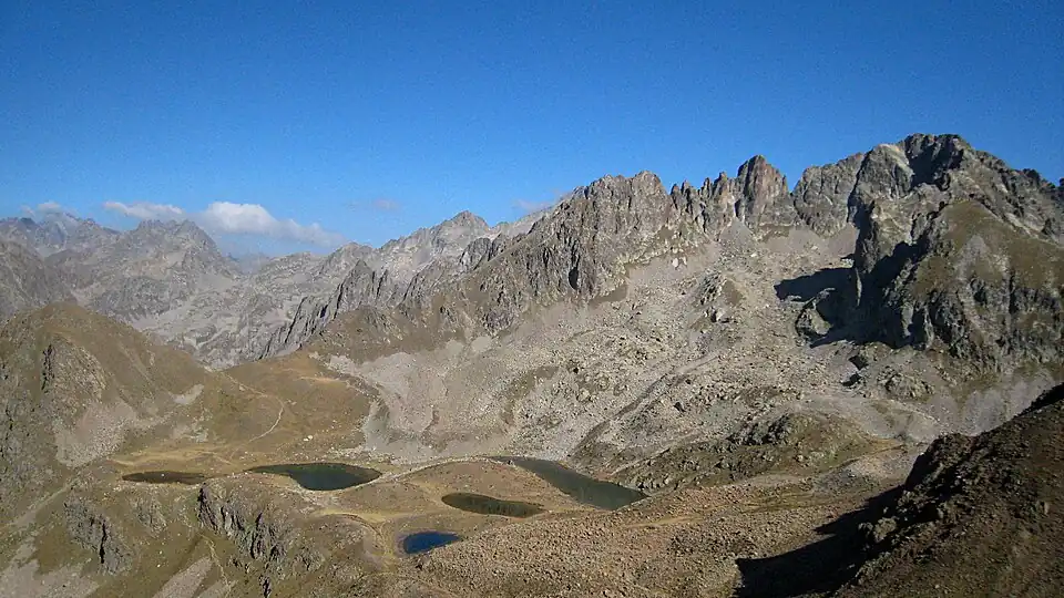 Vue des lacs de Prals.