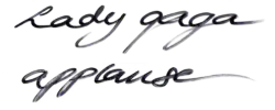 Description de l'image Lady Gaga - Applause logo.png.