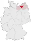 Drapeau de Arrondissement de Güstrow