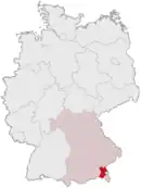 Drapeau de Arrondissement de Traunstein