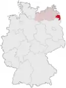 Drapeau de Arrondissement d'Uecker-Randow