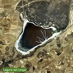Vue aériennede la Laguna del Longar