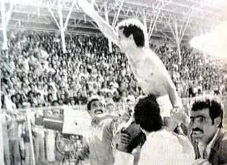 Lakhdar Belloumi, champion d'Algérie avec le GC Mascara en 1984.