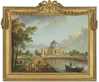 Jean-Baptiste Lallemand, vue du château de Montmusard prise du côté de la ville, collection privée