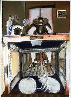 La mesa (la table), peinture.