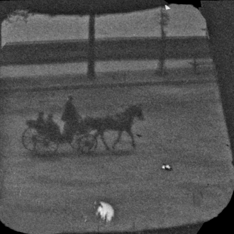 Captation du mouvement d'un landau attelé.