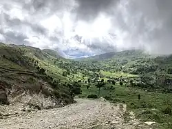 Paysage dans la section des Palmes.