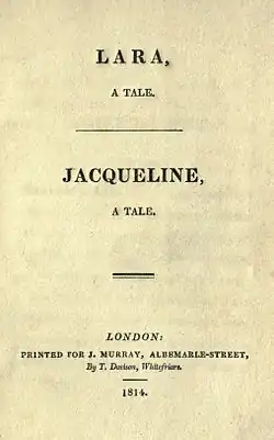 Image illustrative de l’article Lara (Lord Byron)