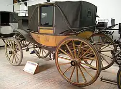 Landau du shérif du Wiltshire, exposé au musée de Nottingham.