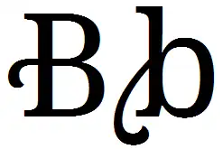 Alphabet Latin, B à fioriture