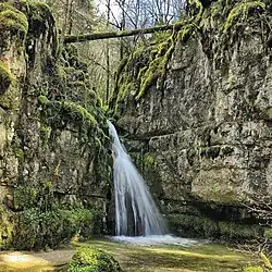 La cascade aval du Pissoux.