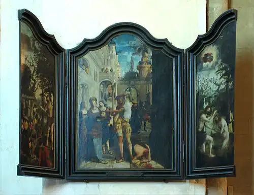 Triptyque du XVIe&nbsp;siècle à la cathédrale de Laval.
