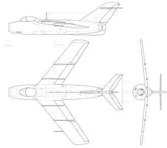 vue en plan de l’avion