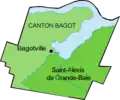 1860Érection canonique de la municipalité de paroisse de Saint-Alexis-De Grande-Baie, le canton Bagot est géré de Bagotville