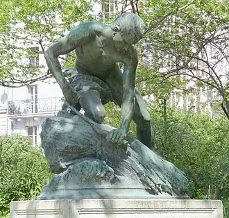 Le Botteleur,bronze de 1891,Jacques Perrin.