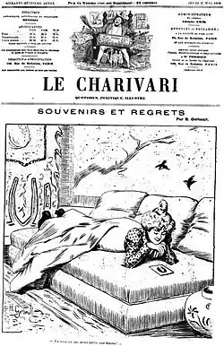 « Souvenirs et regrets - En voilà un qui savait battre une femme ! », Le Charivari (1899).