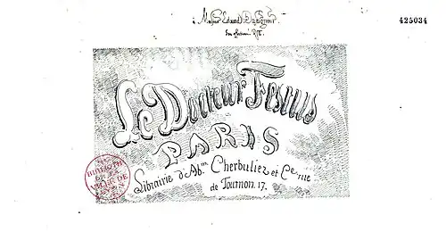 Page de titre de l'ouvrage de Rodolphe Töpffer Le docteur Festus (1849).