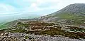 Hillfort Tre'r Ceiri sur les pentes du Yr Eifl, de l'âge du fer, Une partie de l'ensemble des emplacements construits.