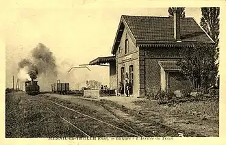 La gare au début du XXe&nbsp;siècle.