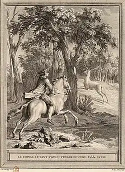 Image illustrative de l’article Le Cheval s'étant voulu venger du cerf