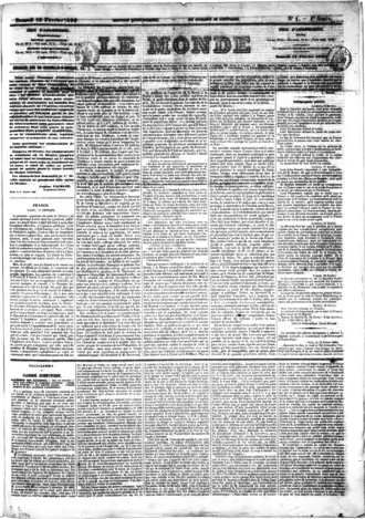 Image illustrative de l’article Le Monde (Paris, 1860)