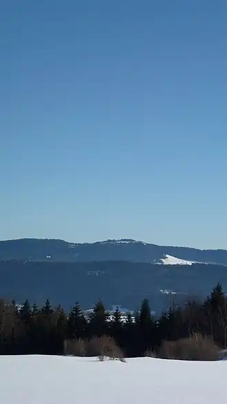 Vue du mont Châteleu depuis la montagne de Gilley.