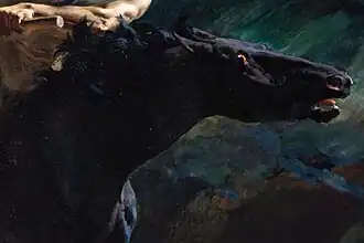 Tête du cheval noir.