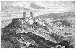 Ruines de Lutzelbourg en 1861.