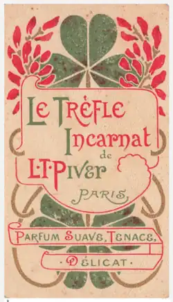 Carte parfumée Le Trèfle Incarnat (Maison Devambez, années 1920).