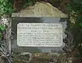 Plaque des noms au monument aux morts.