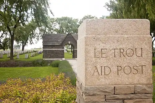 Le Trou Aid Post Cemetery.
