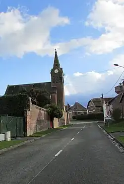 La rue de l'église actuelle rue de la24e-Division-Britannique.