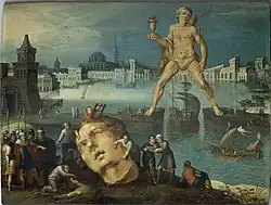 Vue d'artiste du colosse de Rhodes, de Louis de Caullery, musée du Louvre