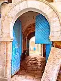 Porte d’entrée du fondouk.