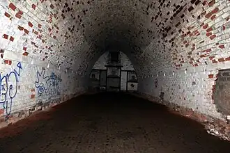 Le magasin à poudre de 66,5&nbsp;tonnes de poudre noire.