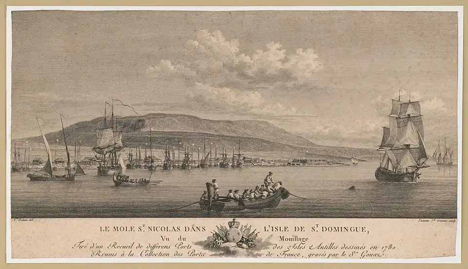 L'île de Saint-Domingue en 1780, vue du môle Saint-Nicolas.