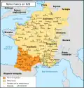 Ephémère royaume d'Aquitaine (629-632) de Caribert, correspondant en fait à la Vasconie.