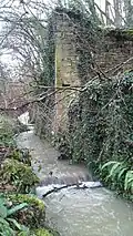 Ruisseau du Moulin Caillet et vestiges de l'ancien moulin.