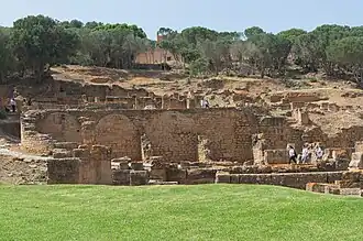 Point de vue dans l'enceinte du site du Chellah le 2 juin 2024
