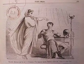 Le spectre de Jules César apparaissant à Brutus.