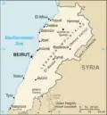 Carte du Liban.