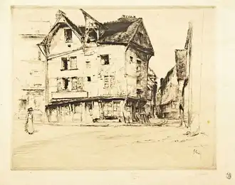 La Maison Roy de Troyes (1908), pointe sèche.