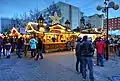 Stand de vin chaud sur la Reichsstrasse, à l'angle de Salzgäßchen