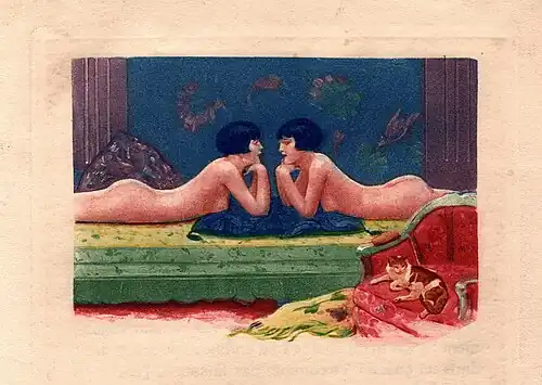 Illustration de la nouvelle Le Miroir dans le recueil Les Vrilles de la vigne de Colette.