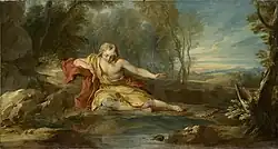 Narcisse contemplant son reflet (François Lemoyne)