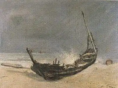Bateau cassé (avant 1877), huile sur toile, 17,3&nbsp;×&nbsp;24,6&nbsp;cm, Ottawa, musée des beaux-arts du Canada.