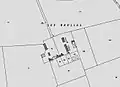 Cadastre de 1847, révisé en 1954 et mis à jour en 1989 représentant Les Brûlins. On y remarque la division parcellaire de la cour.