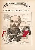 Lacretelle caricaturé par Henri Demare pour Les Hommes d'aujourd'hui no&nbsp;145.