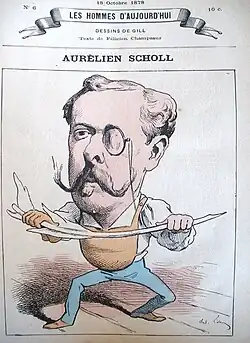 Caricature par André Gill dans Les Hommes d’aujourd’hui (1878).